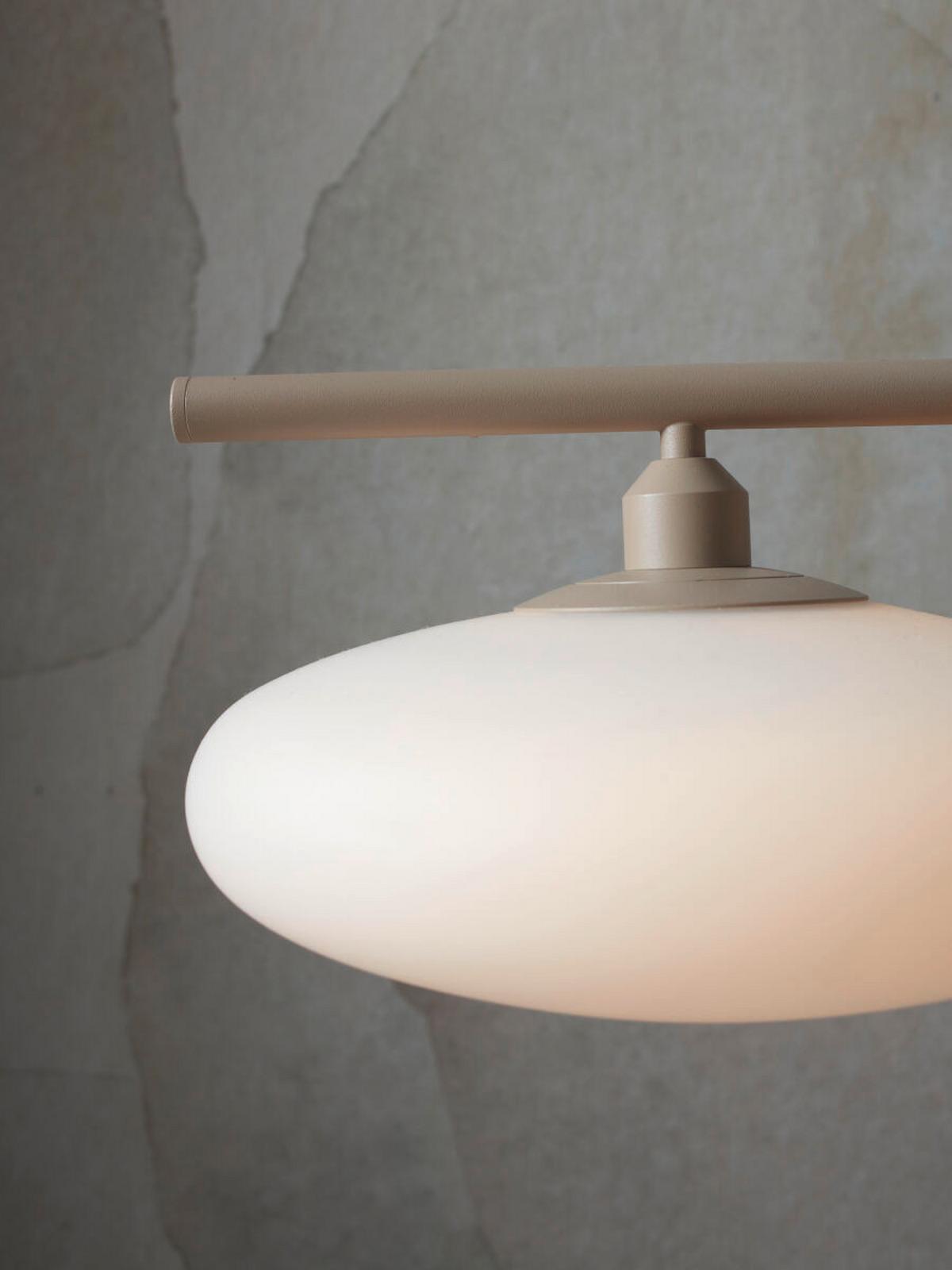 Függőlámpa Sapporo/h3/w - homokszínű/fehér, Trend, üveg (115/29/23cm) - It's about Romi