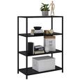 Regal in Schwarz - Schwarz, MODERN, Holzwerkstoff/Metall (80/113/40cm) - Modern Living Regal in Schwarz - Schwarz, MODERN, Holzwerkstoff/Metall (80/113/40cm) - Modern Living