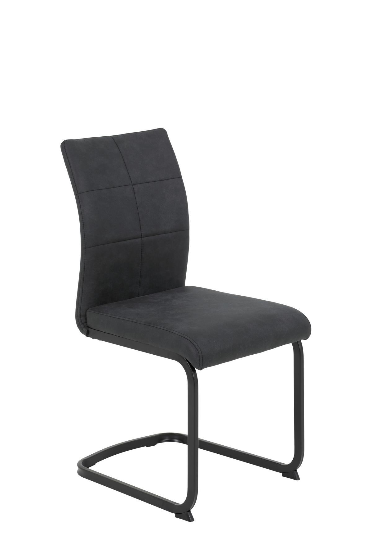 TISCHGRUPPE ERIKA G - Alteiche/Anthrazit, MODERN, Holzwerkstoff/Textil (80/76/80cm) - MID.YOU