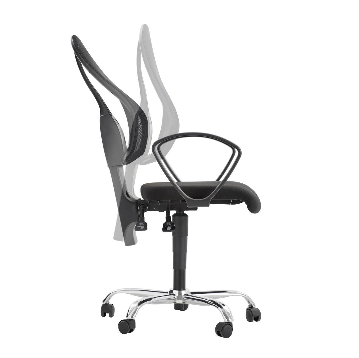 KRZESŁO OBROTOWE OPEN POINT P SOMO - czarny, Design, tworzywo sztuczne/metal (48/103-111/48cm) - Topstar