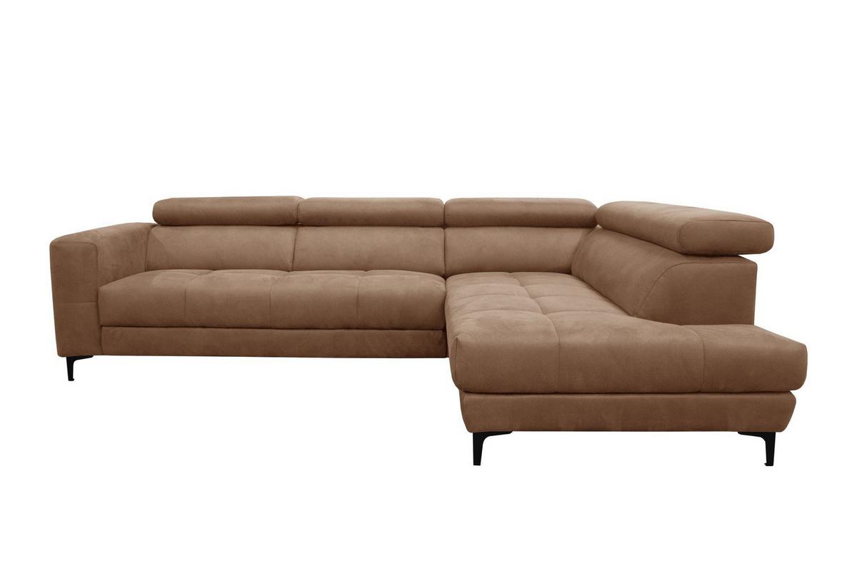 Kutna Garnitura Emma - smeđa/crna, Moderno, tekstil (301/83-102/210cm) - Modern Living
