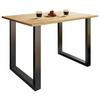 ESSTISCH XONA - Honigeiche/Schwarz, Design, Holzwerkstoff/Metall (80/50/76cm) - MID.YOU