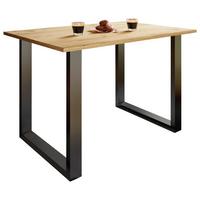 Jedilna Miza Xona, Barva Hrasta, Črna, 80x50cm - črna/medeni hrast, Design, kovina/leseni material (80/50/76cm) - MID.YOU