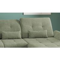 Wohnlandschaft Dalida Grün Chenille - Chromfarben/Grün, Design, Textil/Metall (254/376/195cm) - Livetastic