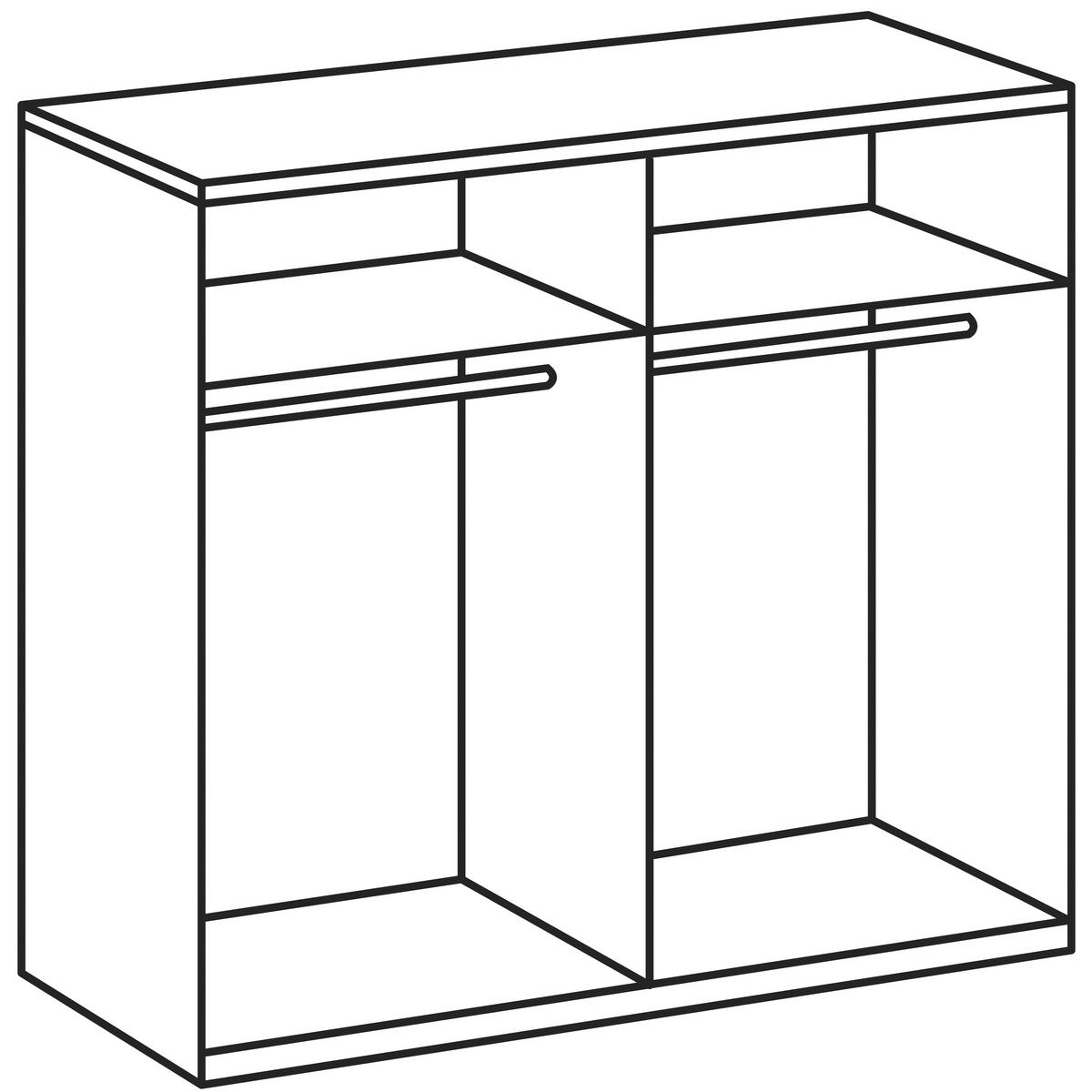 Ormar S Kliznim  Vratima Monaco - boje grafita/siva, Moderno, staklo/drvni materijal (180/210/65cm) - Modern Living