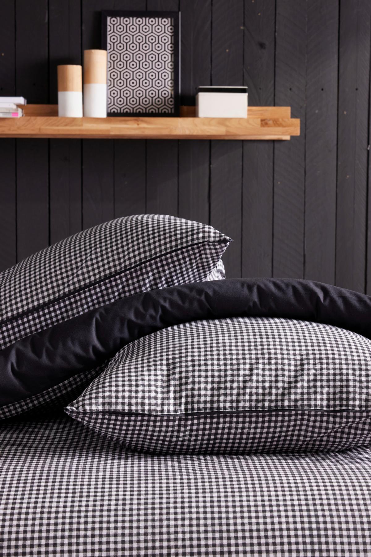 Lenjerie de pat Vicky cca. 200x220/2x50x70cm - negru, textil (200/220cm)