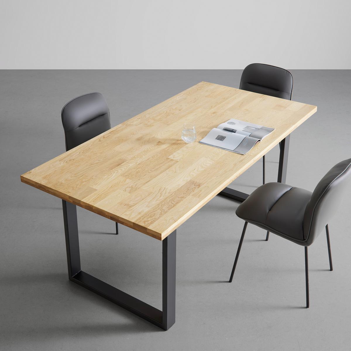 STÓŁ DO JADALNI ADAMO - kolor dębowy/czarny, Modern, metal/drewno (180/90/76cm) - Bessagi Home