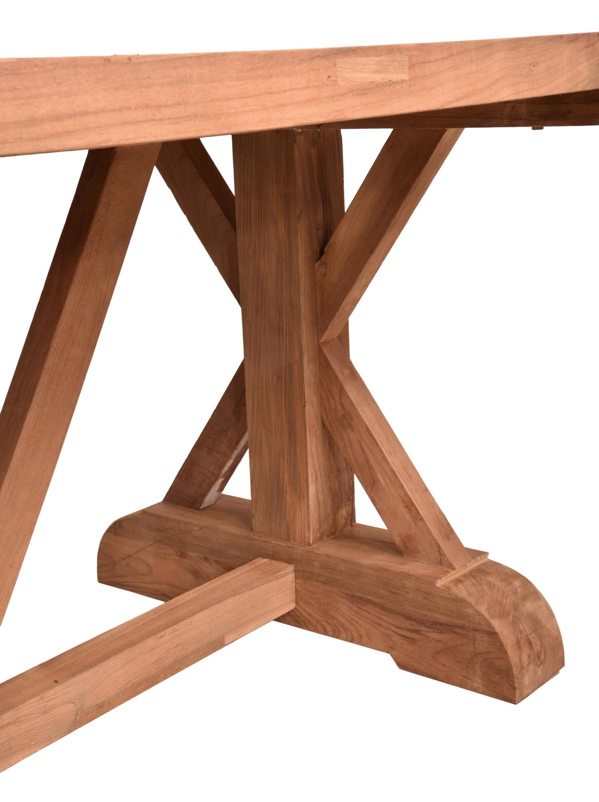 Gartentisch Kisar Teak - Braun, Basics, Holz (220,5/100/75cm) - Gardenson