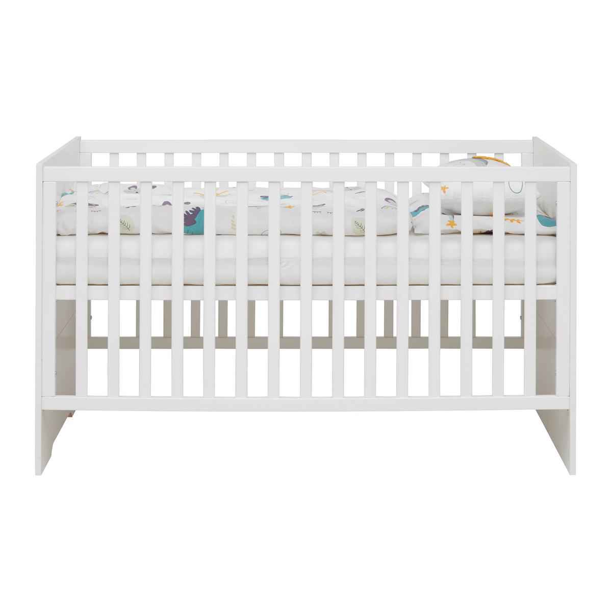 Gitterbett Luna White ca. 70x140 in Weiß - Weiß, KONVENTIONELL, Holzwerkstoff (70/140cm) - Roba