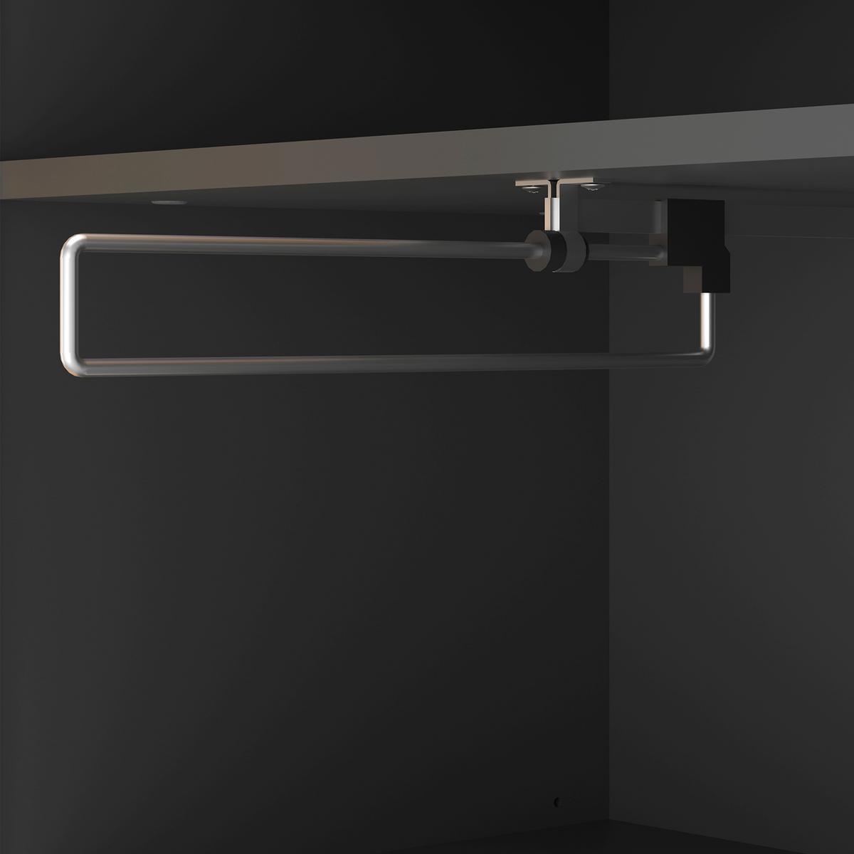 Garderobna Omara Turino, Barva Hrasta, Antracit - barve hrasta/antracit, Moderno, umetna masa/leseni material (65/196,5/40cm)