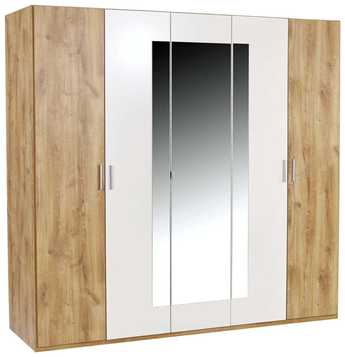 Spavaća Soba Katrin - bijela/boje hrasta, Konvencionalno, drvni materijal (180/200cm) - Based