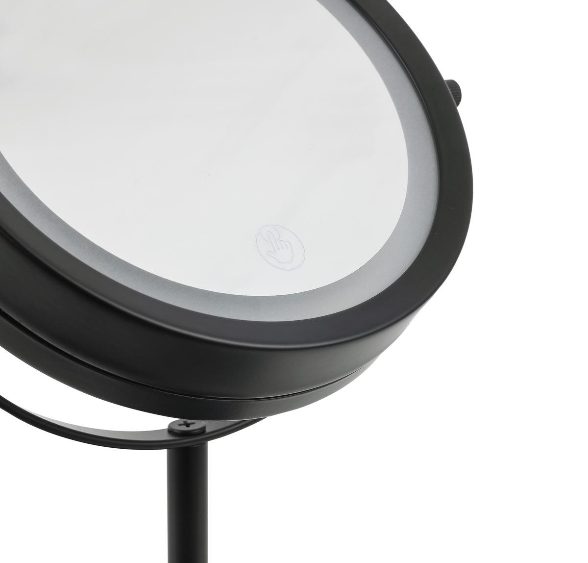 Leuchtspiegel Mirri 1 in Schwarz ca. 21x32x21cm online ➤ kaufen mömax