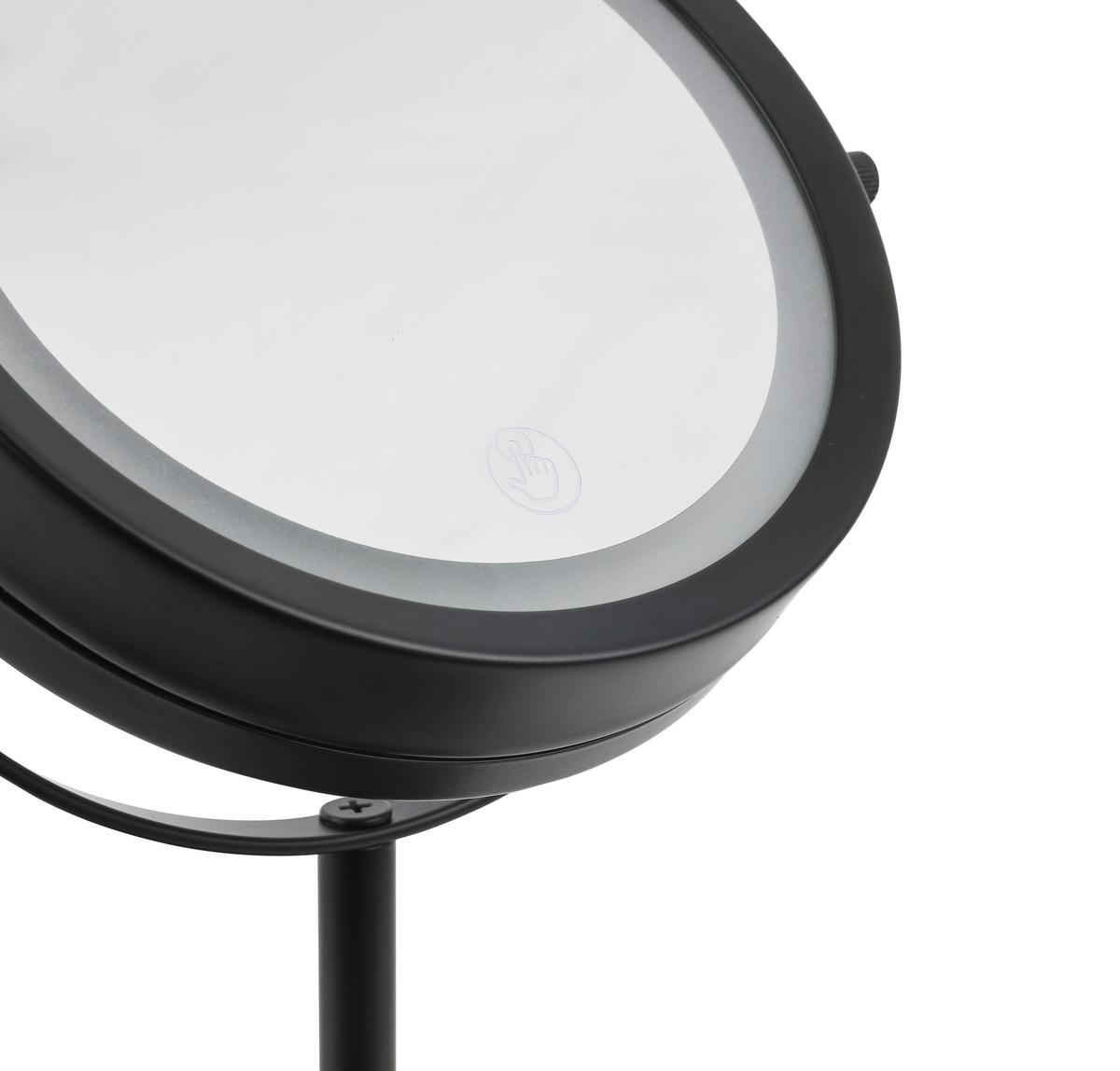 Ogledalo Z Osvetlitvijo Mirri 1-Ext- - črna, Moderno, kovina/steklo (21/32/21cm) - Mömax