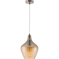 HÄNGELEUCHTE 30620123X PASO - Nickelfarben, Design, Glas/Metall (22/150cm) - Globo
