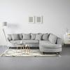 Ecksofa Axel Hellgrau - Hellgrau/Schwarz, MODERN, Textil/Metall (291/87/250cm) - Mömax