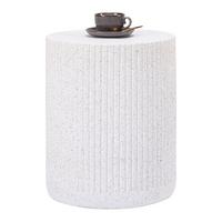 Hocker/Beistelltisch Jasper Weiß - Weiß, MODERN, Stein (39/48/39cm) - Mömax