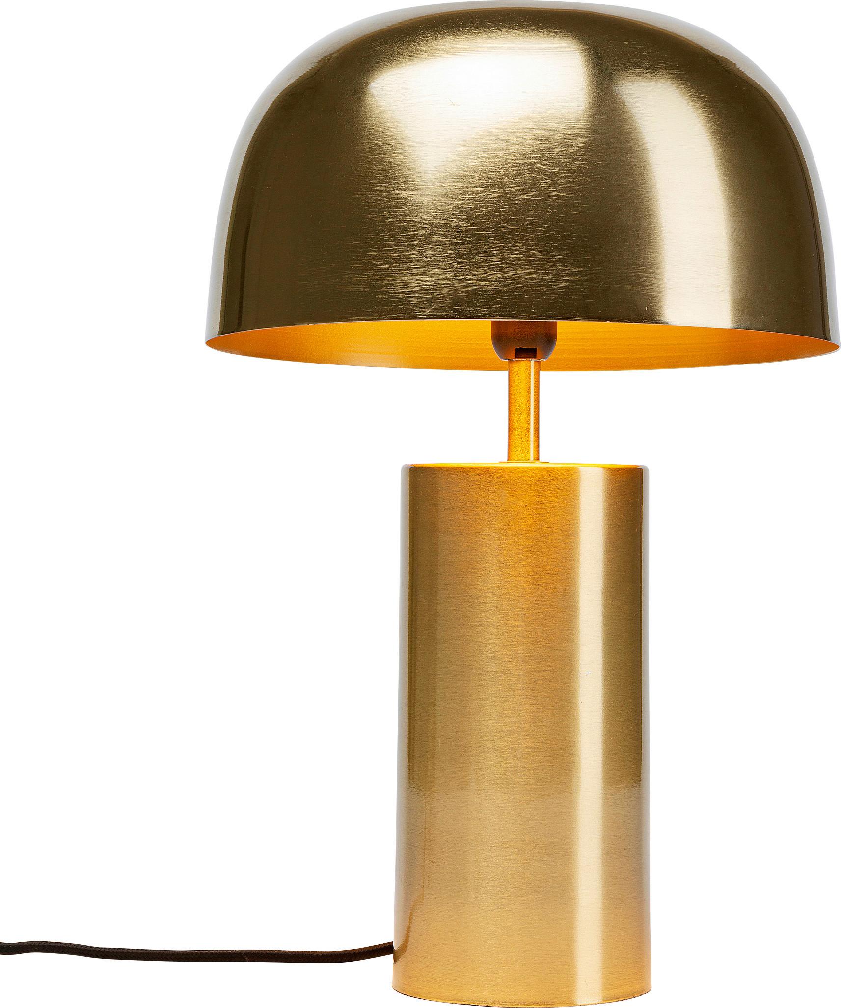 LAMPA STOŁOWA LOUNGY GOLD - kolor złoty, Design, metal (25/38/25cm) - Kare-Design