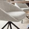STOL MED ARMSTÖD MAIRA - ljusgrå/svart, Modern, metall/textil (59,5/93/66cm) - Bessagi Home