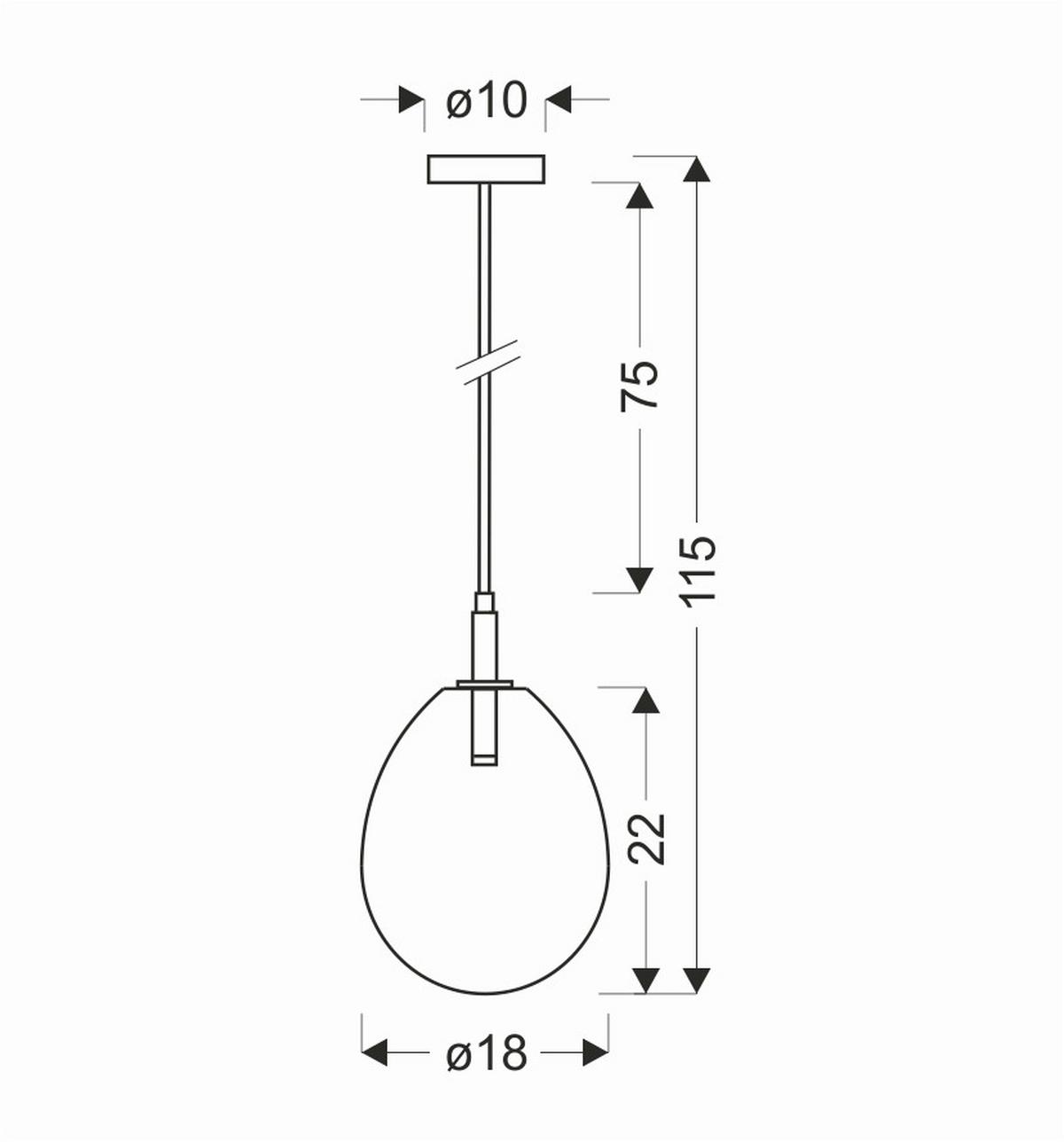 Led Viseća Svjetiljka Lukka - srebrne boje/boje kroma, Design, staklo/metal (18/18/115cm)