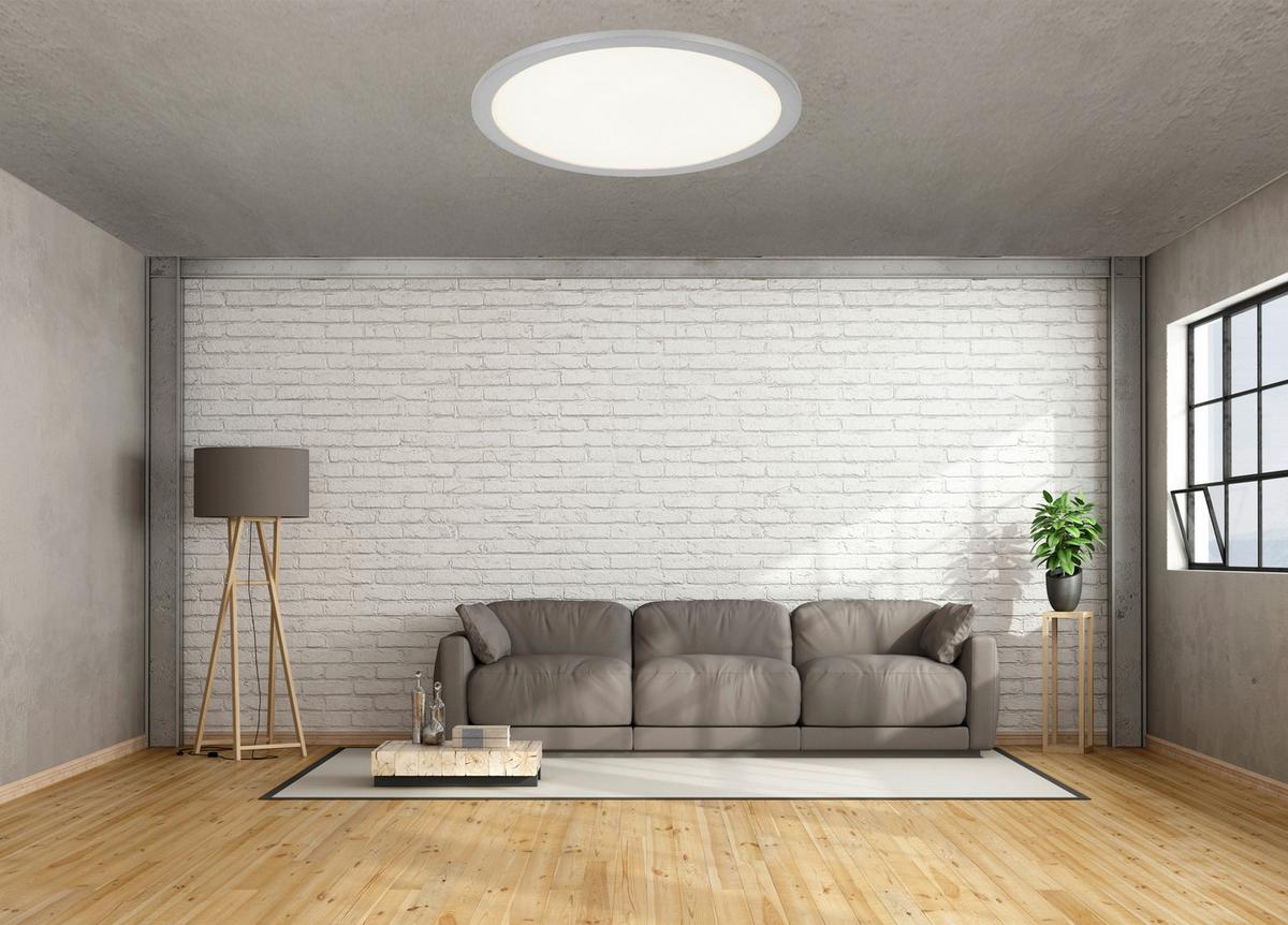 LED-Deckenleuchte Imo Silber/Weiss max. 24 Watt - Weiss/Silberfarben, Romantik / Landhaus, Kunststoff/Metall (40/5cm) - Modern Living
