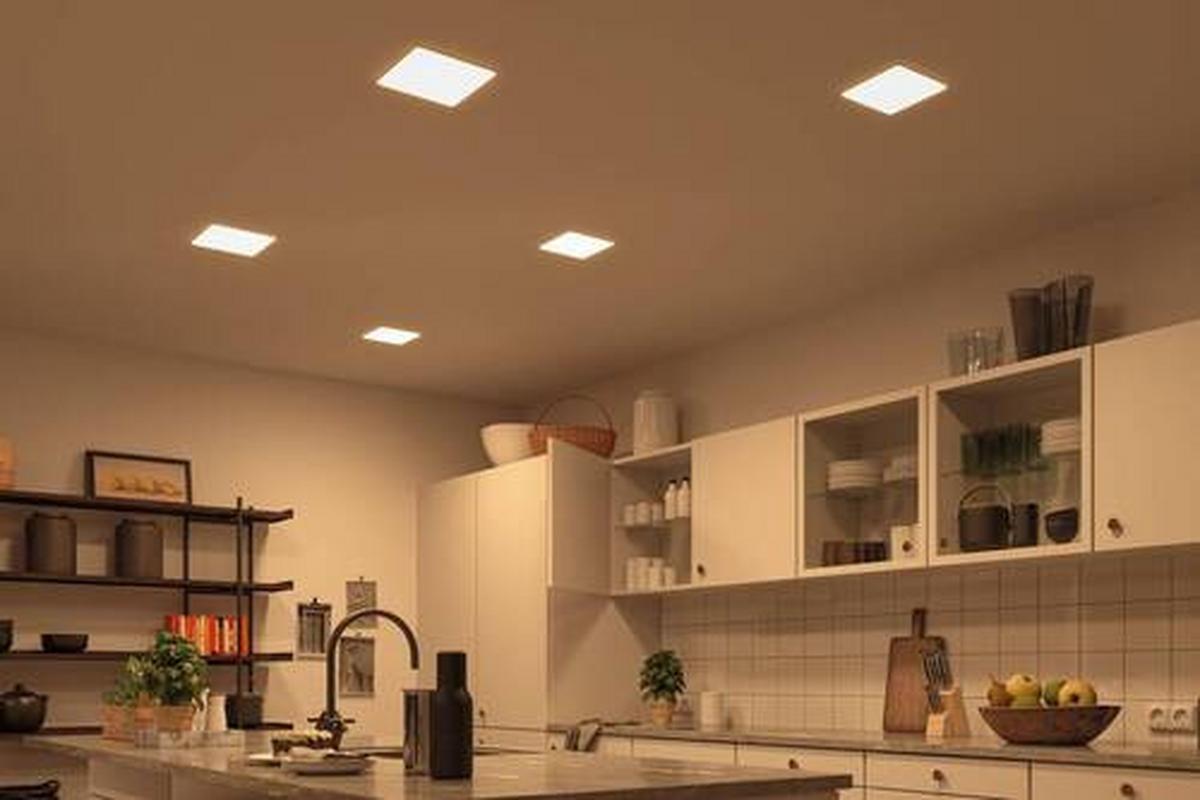 LED-Paneel Veluna VariFit in Weiß max. 15 Watt - Weiß, Design, Kunststoff (18,5/18,5cm) - Paulmann