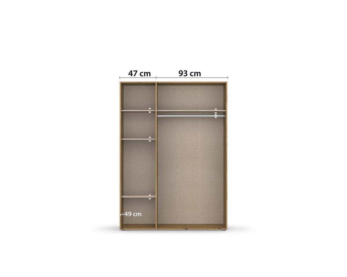 DULAP  USI ROTATIVE VOYAGER - stejar Artisan, Modern, material pe bază de lemn (140/194/53cm) - Modern Living
