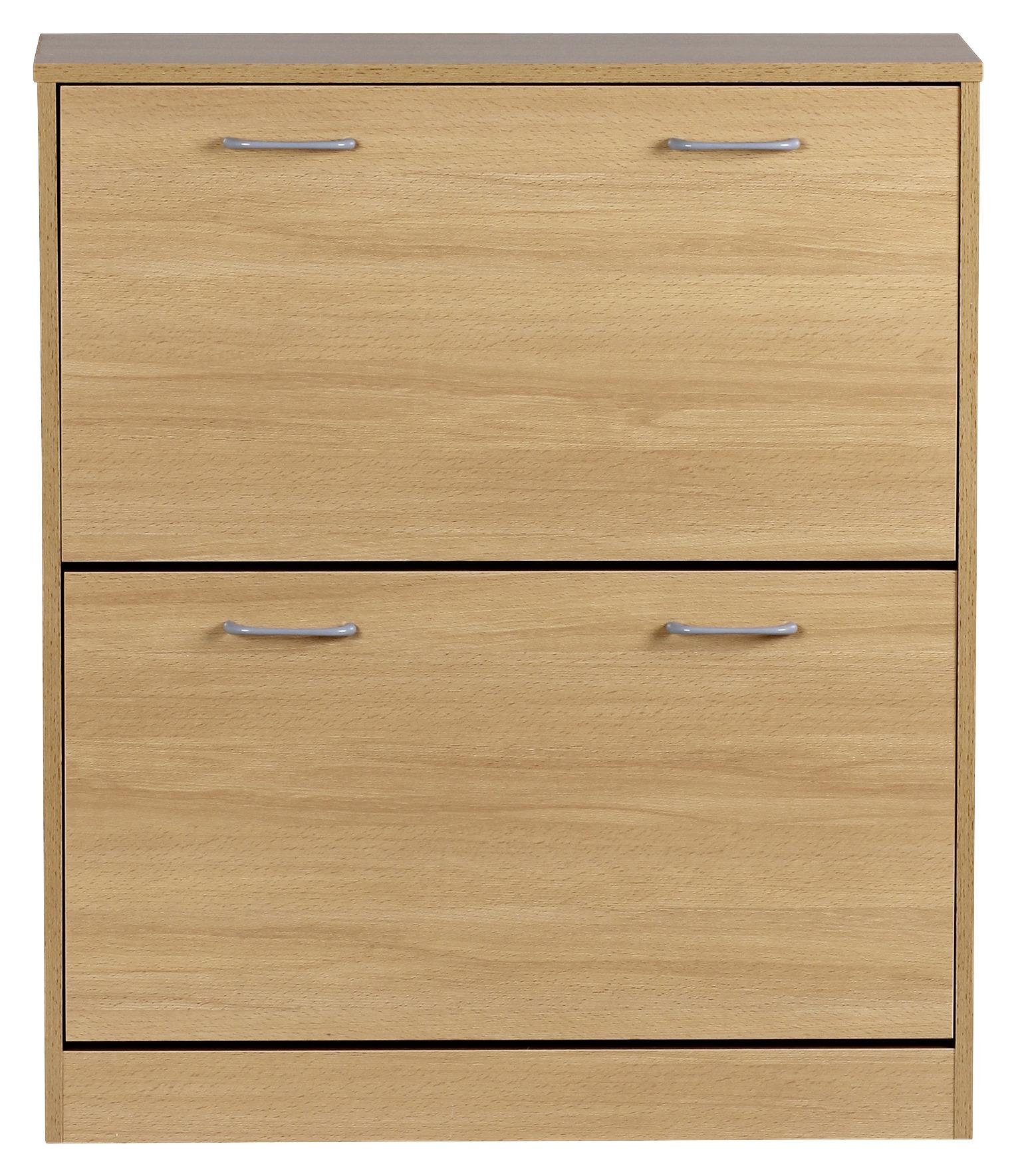 Omara Z Loputami Za Čevlje Sarah - srebrne barve/barve bukve, Konvencionalno, umetna masa/leseni material (75/87/24cm) - MID.YOU