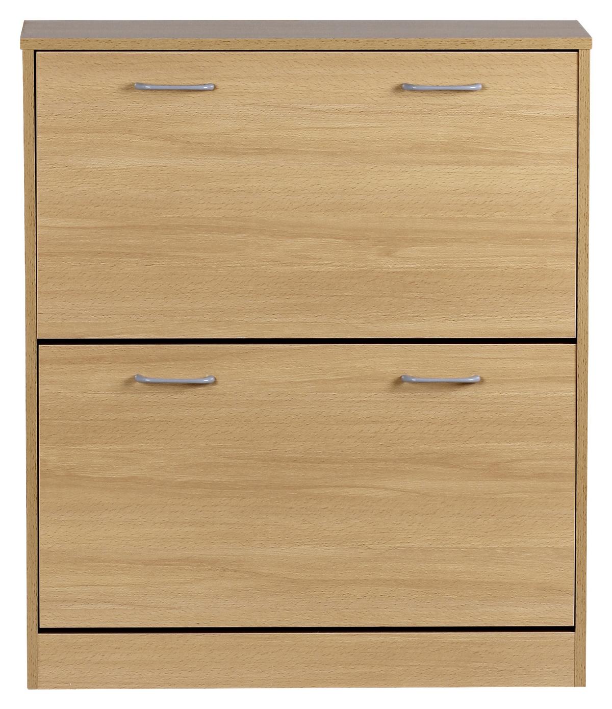 Schuhkipper Sarah ca. 75x87x24cm Buchefarben - Silberfarben/Buchefarben, KONVENTIONELL, Holzwerkstoff/Kunststoff (75/87/24cm) - MID.YOU