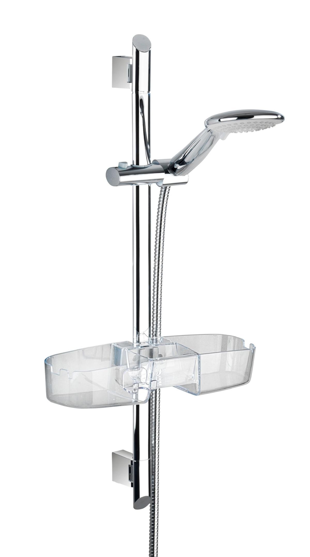 Etajeră Caddy - transparent, Modern, plastic (36/7,5/12cm) - Wenko