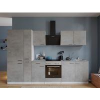 Kuhinjski Blok Z Aparati Malia, 300cm - barve nerjavečega jekla/siva, Basics, kovina/leseni material (300cm) - Respekta