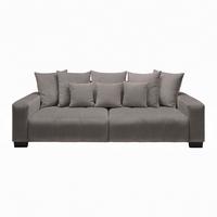 Bigsofa Matteo Grau - Schwarz/Grau, MODERN, Holz (246/93/124cm) - Based