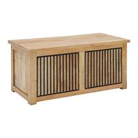 Cufăr EVEREST -EXKLUSIV- - culoare natur/negru, Natur, lemn (100/46/50cm) - Zandiara