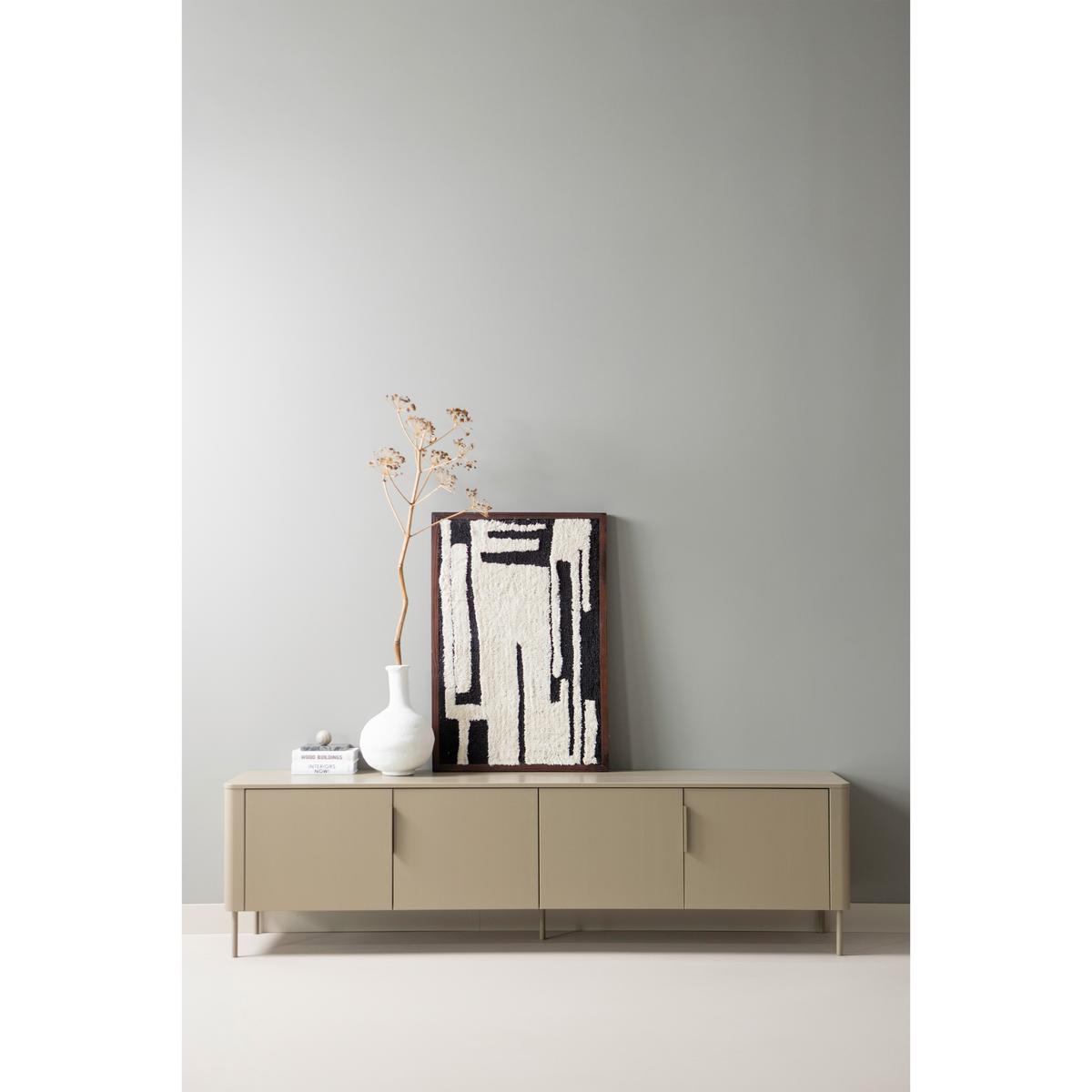 LOWBOARD Gunnar Schlammfarben B: 200cm - Schlammfarben/Schwarz, Design, Holz/Metall (200/56/44cm) - Livetastic
