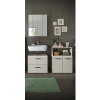 Badezimmer Ice Kaschmir 3-teilig - Kaschmir/Schwarz, Trend, Glas/Holzwerkstoff (120cm) - MID.YOU