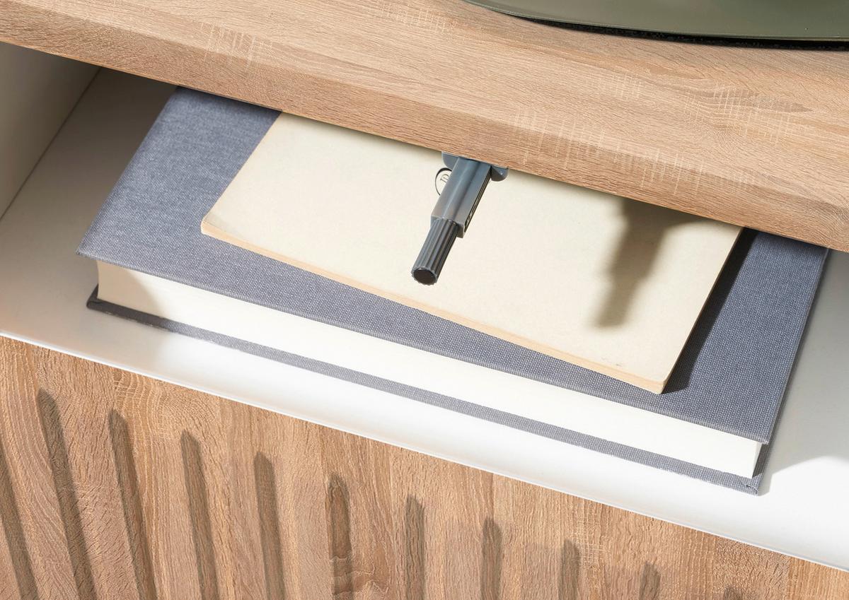 SZAFKA NOCNA TABONI - dąb artisan, Konventionell, materiał drewnopochodny (42/28/30cm) - Boxxx