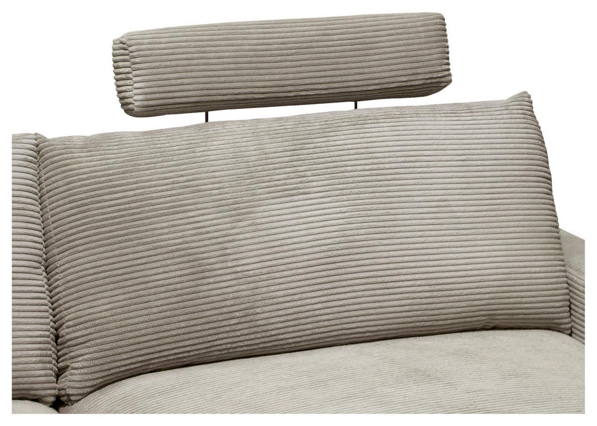 Kopfstütze Cora Graubraun - Graubraun, MODERN, Textil/Metall (63/57/40cm) - Mömax
