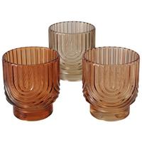 Suport de lumânări antivânt Arcy I - bej/portocaliu, Konventionell, sticlă (7/8cm) - Mömax