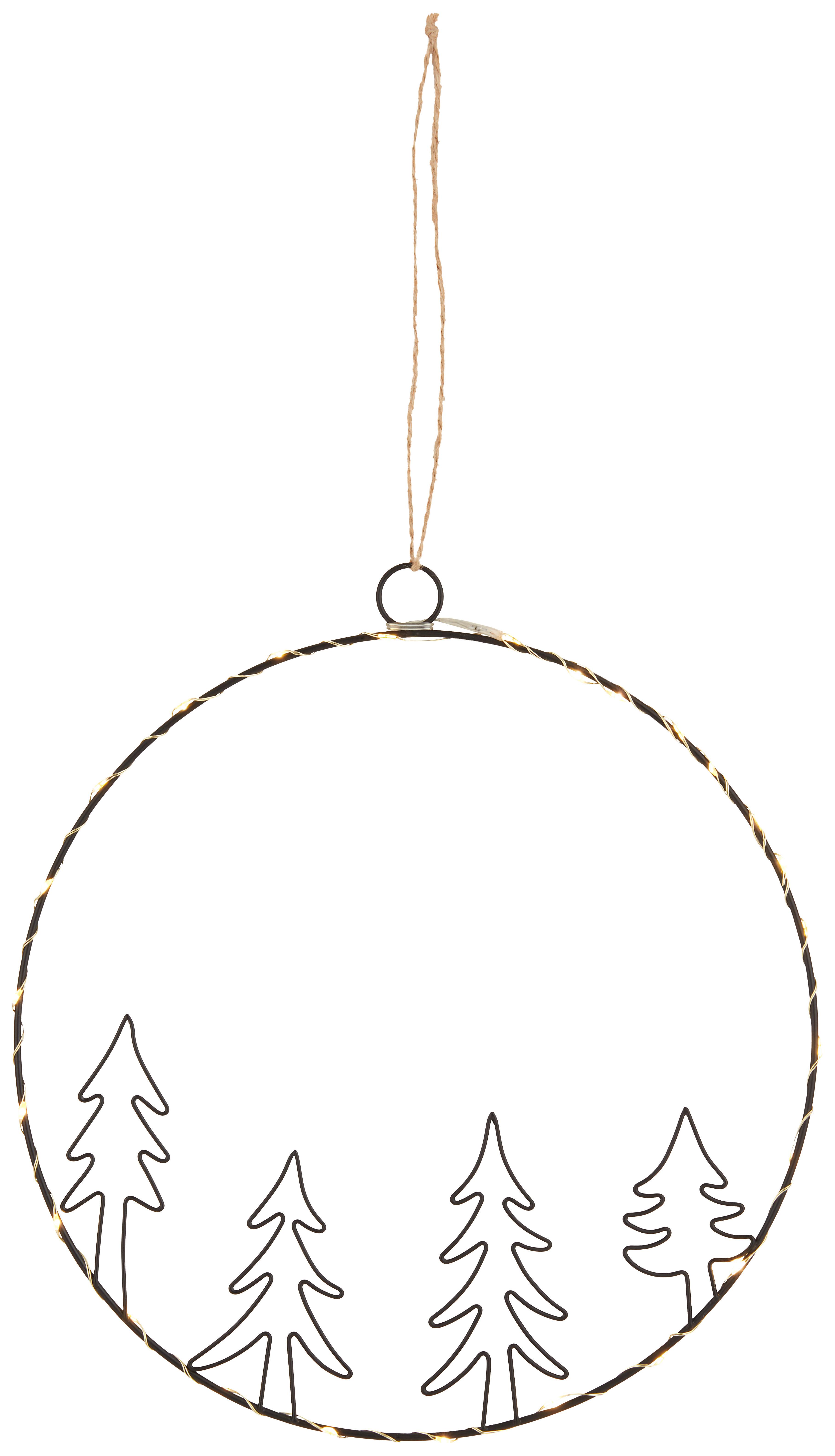 Függődísz Pine - fekete, műanyag/fém (30cm) - Modern Living