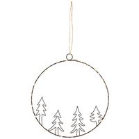 Függődísz Pine - fekete, műanyag/fém (30cm) - Modern Living