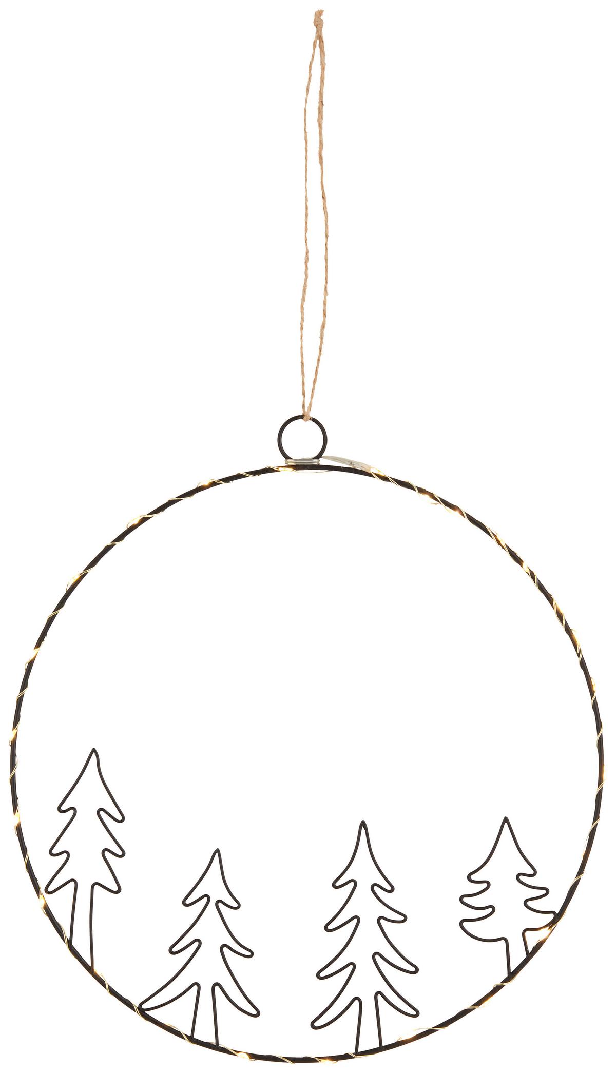 Függődísz Pine - fekete, műanyag/fém (30cm) - Modern Living