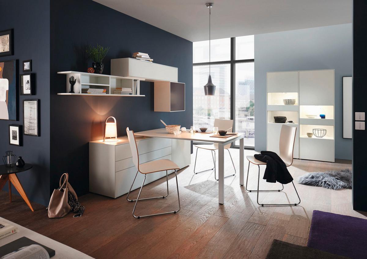 ELEMENT WISZĄCY NOW! EASY - biały, Design, materiał drewnopochodny (128/25,6/25cm) - Now by hülsta