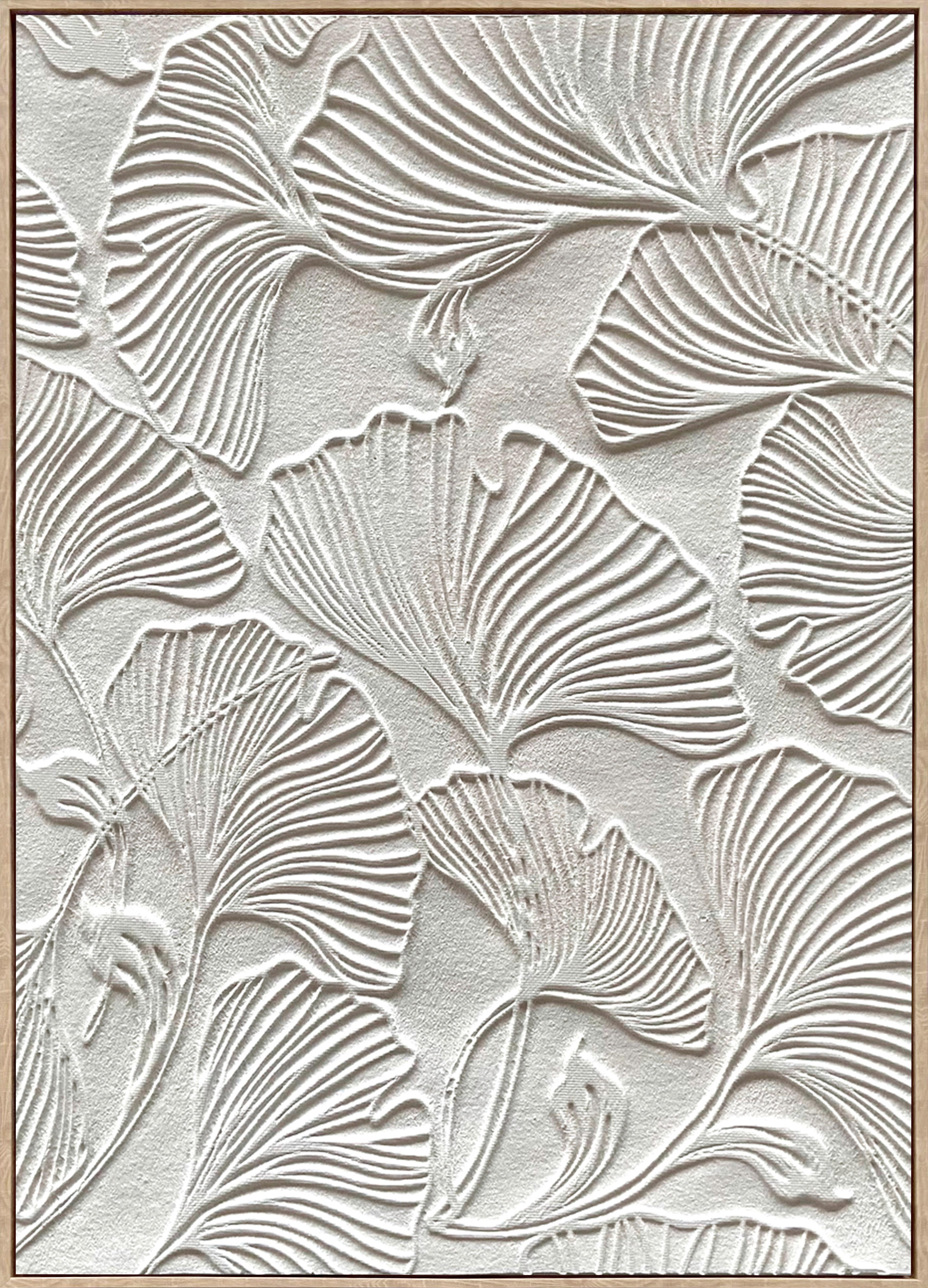 Tablou cu ramă Denise cca. 100x140 cm - alb/culoare natur, Modern, plastic/lemn (100/140cm) - Premium Living