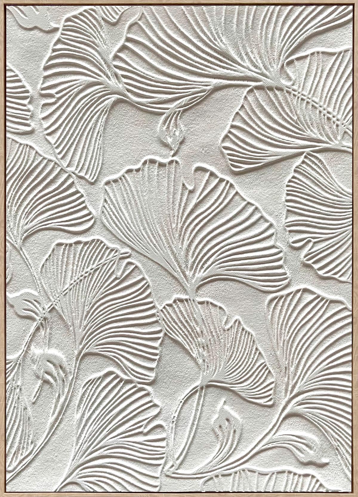 Tablou cu ramă Denise cca. 100x140 cm - alb/culoare natur, Modern, plastic/lemn (100/140cm) - Premium Living