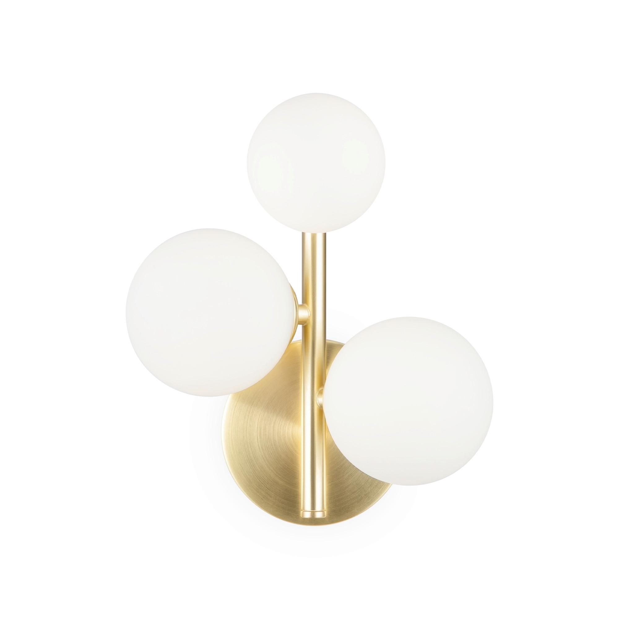 Wandleuchte Dallas - Weiss/Goldfarben, Trend, Glas/Metall (26/20/12cm) - MAYTONI