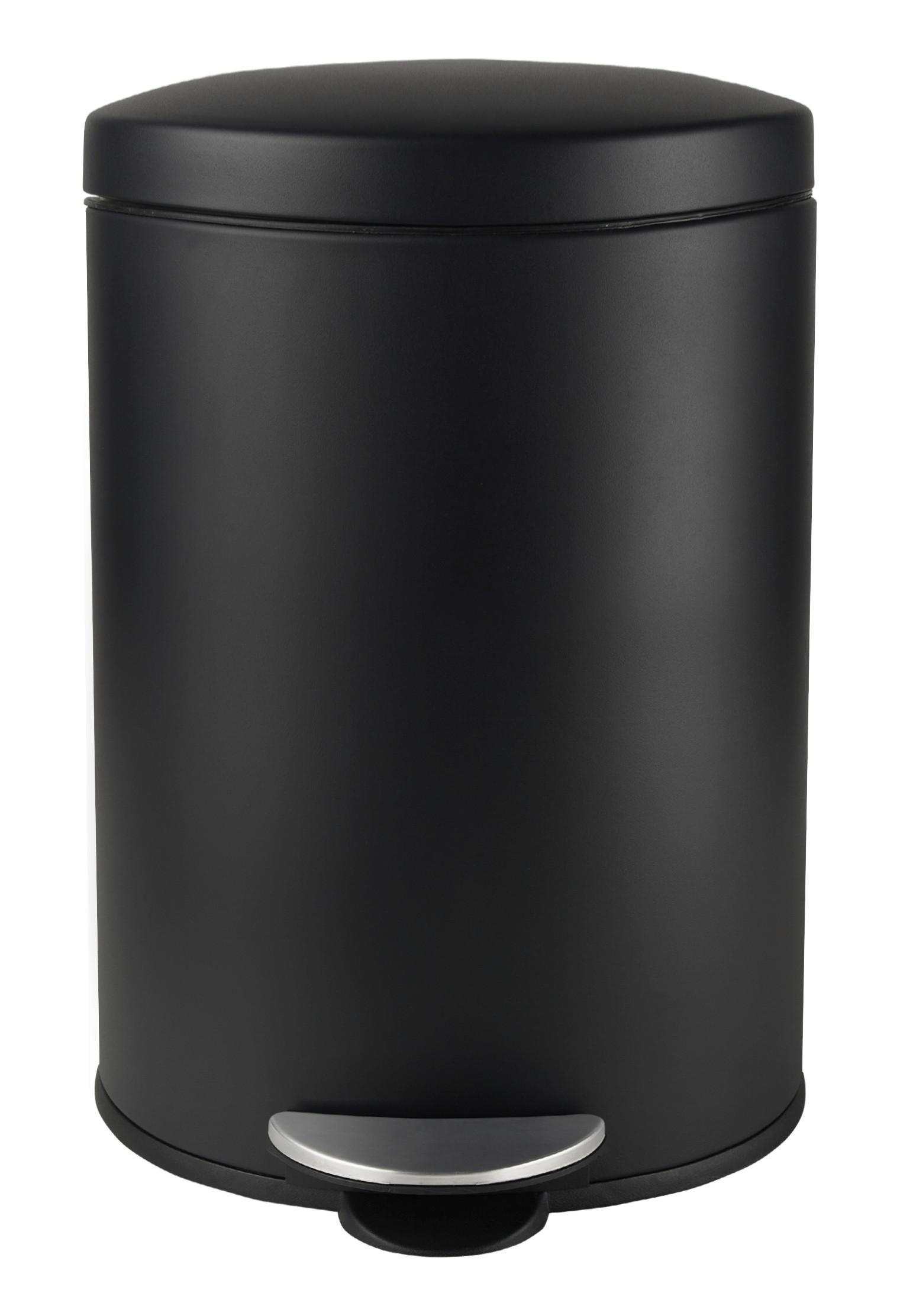 Treteimer James in Schwarz ca. 5 l - Schwarz, KONVENTIONELL, Kunststoff/Metall (20,5/29cm) - Modern Living