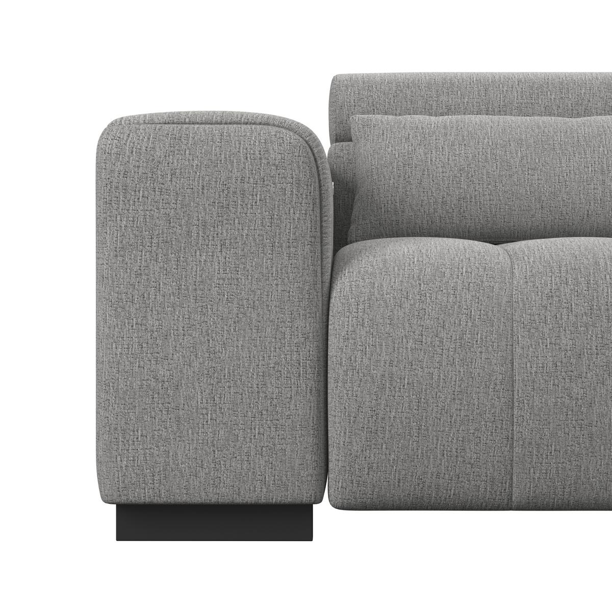 Kutna Garnitura Matera - tamno siva/crna, Trend, tekstil/drvo (311/226cm)