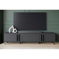 Nizka Omarica Helsinki, Črna - črna, Trend, umetna masa/leseni material (180/40/33cm)