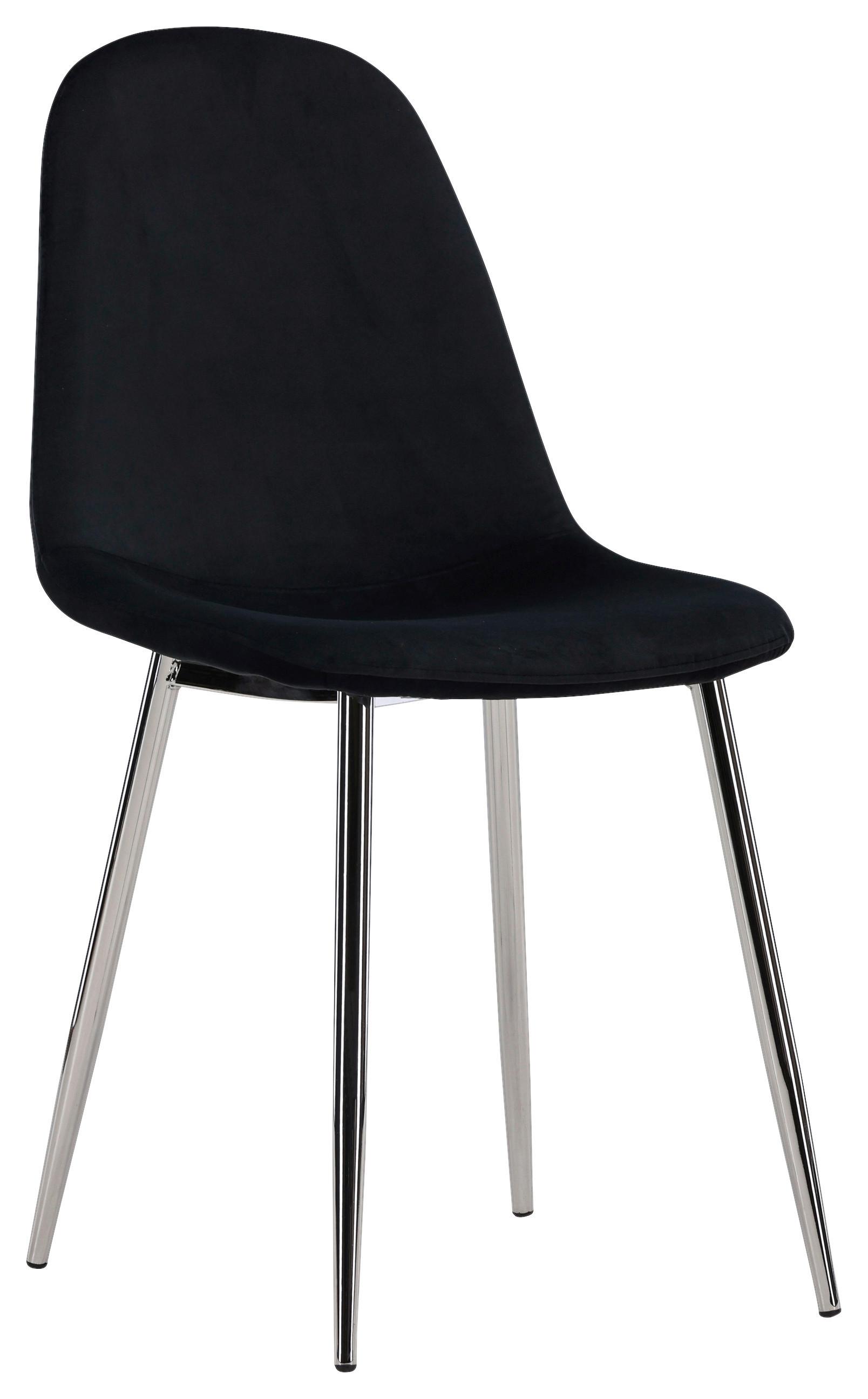 STUHL-SET POLAR - Schwarz, Design, Textil/Metall (45/90/52cm) - Livetastic