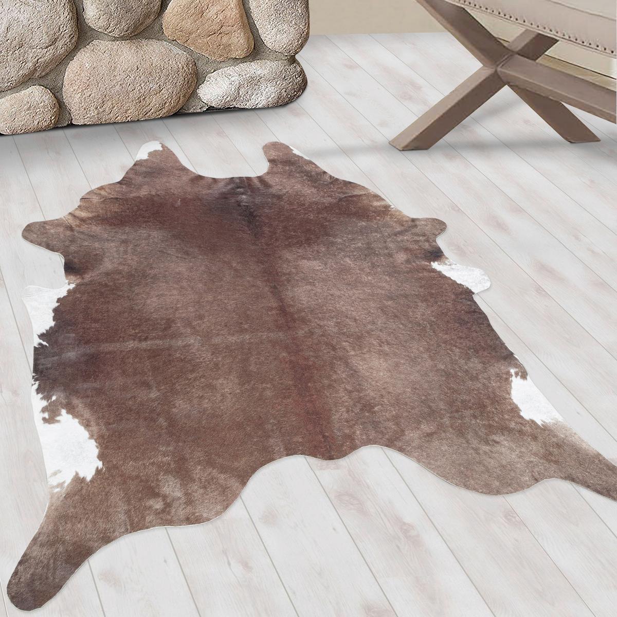 Preproga Etosha, 100x135cm, Rjava - bela/rjava, Design, tekstil (100/135cm) - Novel