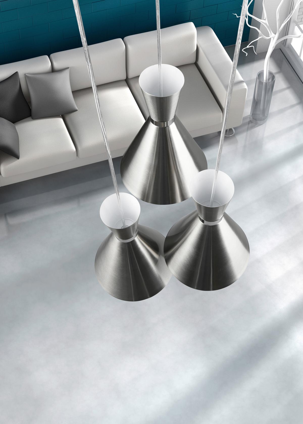 Pendelleuchte Enzo Chromfarben max. 28 Watt - Chromfarben/Nickelfarben, Basics, Metall (41/150cm)